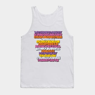 Jazz Legends in Type: The Jazz Guitarists Tank Top